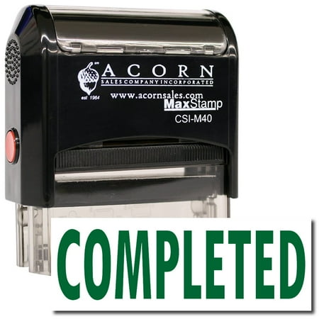 Large Self-Inking Completed Stamp with Red Ink