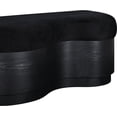 thumbnail image 5 of Meridian Furniture Savoy Black Velour Fur Fabric Bench, 5 of 10