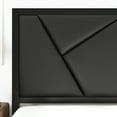 thumbnail image 5 of Amolife Queen Size Metal Platform Bed Frame with Faux Leather Headboard, Black, 5 of 10