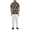 thumbnail image 3 of Cafe Luna Men’s Striped Tropical Print Short Sleeve Shirt, 3 of 3