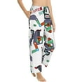 thumbnail image 2 of Kll Womens Dinosaur On Excavator2 Print Pajama Pants Soft Pajama Bottoms For Women Cozy Lounge Pants, 2 of 9