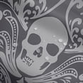 thumbnail image 4 of Adults Black Damask Bath Curtain Antique Victorian Baroque Fabric Shower Curtain 72" Wx84 L,Vintage Floral Exotic Sugar Skull Bathroom Decor,Gothic Bone Skeleton Bohemian Decor,Grey, 4 of 6