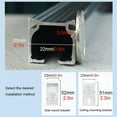 thumbnail image 3 of GXCZ Window Curtain Rod Aluminium Curtain Track Heavy Duty Curtain Rails Track System, Room Divider Track, Slide Quietly Curtain Track Rail For Window, Ceiling/Wall Mounted Runner Rail(Black-ceiling,140cm/4.6ft), 3 of 7