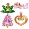 Club Pack of 48 Assorted Pretty Pink Princess Cutout Decorations 12"