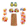 thumbnail image 1 of Fiesta Hawaiana Conjunto De Baile Hula Guirnalda De Flores Hawaianas Falda De Playa Muñequera Gafas De Sol De Piña Pinza Para El Pelo 8Uds Yuarrent AP007797-03, 1 of 1