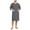Dark Grey, variant on Men's Cotton Robe Short Sleeve Lightweight Summer Bathrobes for Men Zip up House Coat with Pockets(Blue, XX-Large)