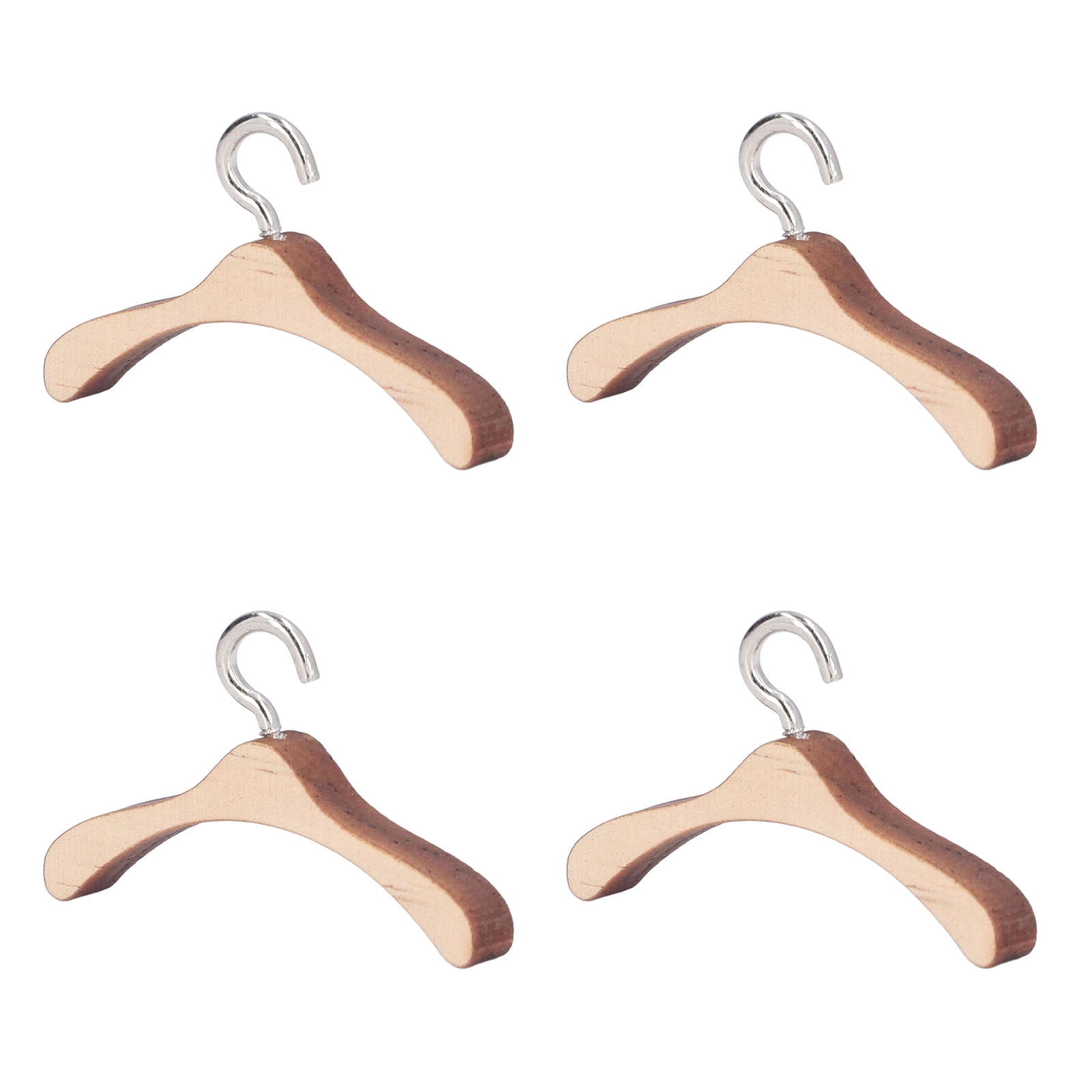 Dollhouse Clothes Hangers, 4Pcs/Set Doll Closet Hangers Great Kids Gift