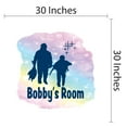 thumbnail image 4 of Personalized Sports Wall Decals for Boys Room - Father and Son Enjoying A Day Hunting Boys Bedroom With Easy Installation Instructions Custom Name Sticker - Size: 30 In x 30 In, 4 of 5
