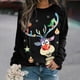 thumbnail image 2 of Suéter de Navidad para mujer, Jersey suelto de manga larga con cuello redondo, jerséis estampados, suéter cálido de punto feo, Tops de sudadera, Otoño e Invierno, 2 of 5