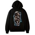 thumbnail image 5 of Men's sweatshirt, skull and rose print, autumn and winter hoodie, 5 of 7