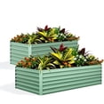 thumbnail image 1 of 2PCS Galvanized Rectangular Garden Bed, Large Outdoor Planter Box, Rust-Resistant Metal Raised Beds for Vegetables, Flowers & Herbs, Easy Assembly, 1 of 6