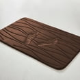 thumbnail image 4 of Yafa Home Fashion Modern Swirls Brown Foam Bath Rugs, 7" x 32", 20" x 20", Machine Washable, 2 Count, 4 of 6