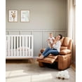 thumbnail image 3 of Massage Recliner Chair, PU Leather Swivel Recliner for Living Room, Nursery, or Home Theater, Ergonomic Reclining Sofa with Cup Holders, 3 of 9