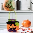 thumbnail image 2 of Halloween Trick or Treat Candy Bags Plush Candy Buckets with Handle for Halloween Party Favor Tote Candy Bag for Boys & Girls, 2 of 5