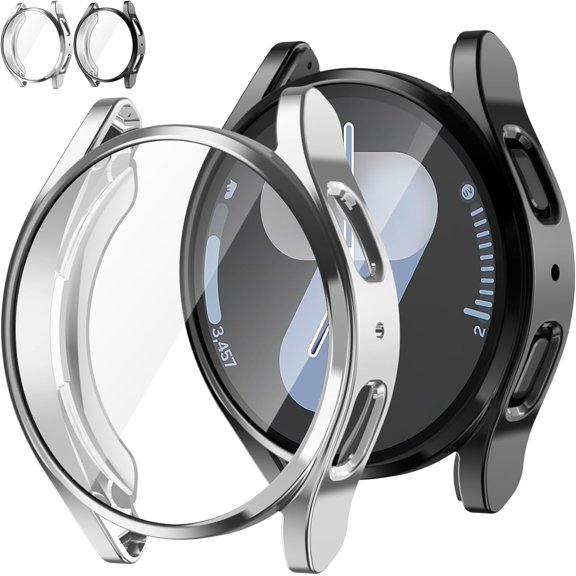 ZUKKASHAN Screen Protector Case 40mm for Samsung Galaxy Watch 7, Flexible TPU Cover Shockproof Protective Case Plated Bumper Protection Shell Galaxy Watch 7 40mm
