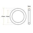thumbnail image 3 of Fluorine Rubber O-Rings 17mm OD 11mm ID 3mm Width FKM Seal Gasket, Brown 10pcs, 3 of 3