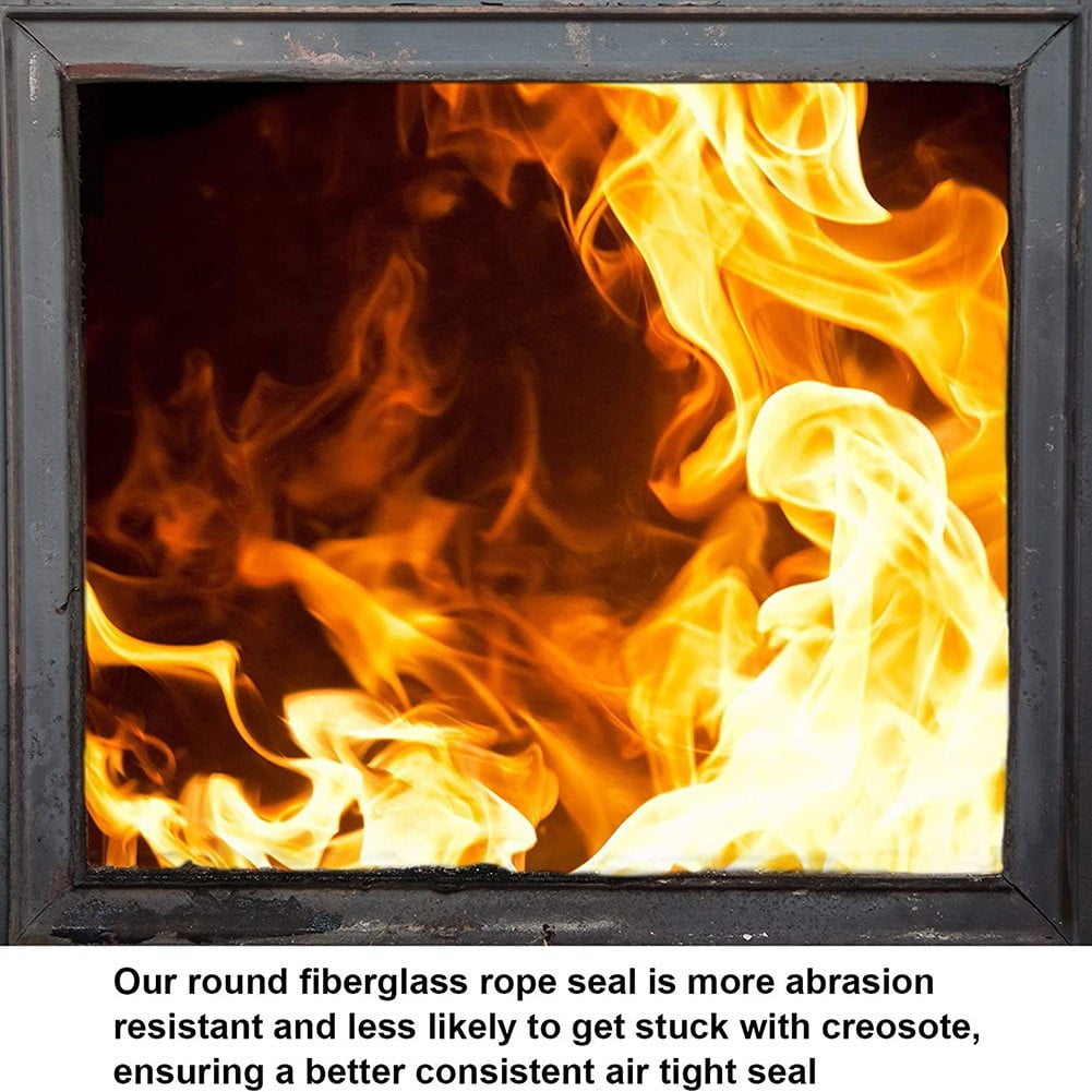 Black Stove/Fire Rope Wood Burning Stove Length Log Burner Door Seal