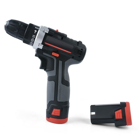 12V Double Speed Cordless Rechargeable Electric Drill Lithium Battery Powered Electric Hand Drill with 2pcs