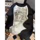 thumbnail image 2 of Sudaderas con capucha de algodón con estampado de gato y estrella Kawaii para mujer, retales estéticos Y2k, Tops Grunge, sudaderas holgadas de Color de contraste dulce japonés, 2 of 5