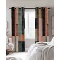 thumbnail image 4 of Color Striped Blackout Curtains for Bedroom Living Room Darkening Curtains 84 Inch Length 2 Panels Set Modern Abstract Art Vertical Stripe Window Curtain Window Treatment Grommet Drapes 42"x84", 4 of 9