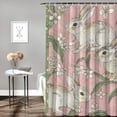 thumbnail image 2 of JEUXUS Shower Curtain Set Cute Bunny with Lilies Multiple Sizes White, 2 of 7