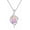 Pink Violet, variant on Sterling Silver Opal Pendant Necklace,Sterling Silver Oval Opal Necklace for Women,18 Colors Opal Pendant Pink White Blue Real Opal Necklace Pendant for Women Men-1