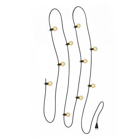Serene Spaces Living 20ft LumaGlow Smoke Grey LED String Lights
