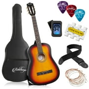 Ashthorpe 38-Inch Beginner Acoustic Guitar Starter Package, Sunburst