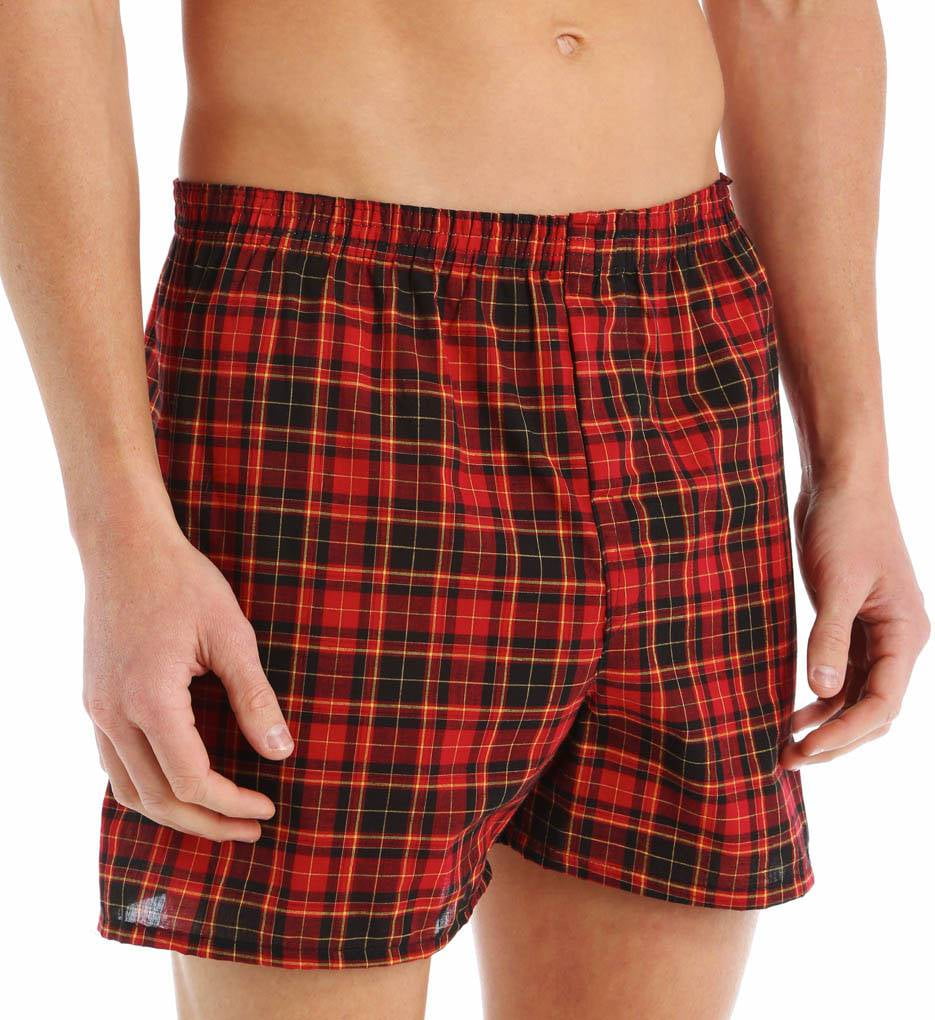 Fruit of the Loom Men`s 3Pack Assorted Tartan Plaid Boxers, 3XL Walmart Canada