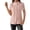 Pink, variant on Womens Trendy Summer Tops Crochet Knit Striped Round Neck Short Sleeve Tops Boho Embroidered Button Down Cute Blouses Dressy Casual Pink S
