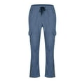thumbnail image 3 of Ceisia Men Solid Color Corduroy Straight Leg Pants Elastic Waist Drawstring Gift Casual Trousers, 3 of 6