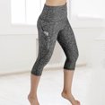 thumbnail image 3 of Gibobby Leggings cortos yoga mujer Pantalones de YOGA para mujer Bolsillos Correr Deporte Fitness Recortar Leggings Entrenamiento(Gris,G), 3 of 5