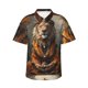 thumbnail image 1 of Balery Jungle Meditating Lion Camisas hawaianas de manga corta para hombre, camisas playeras de corte holgado, camisas de vacaciones con botones,XX-Large, 1 of 7