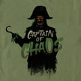 thumbnail image 2 of Men's Peter Pan & Wendy Captain Hook Captain of Chaos  Graphic Tee Military Green 3X Large, 2 of 4