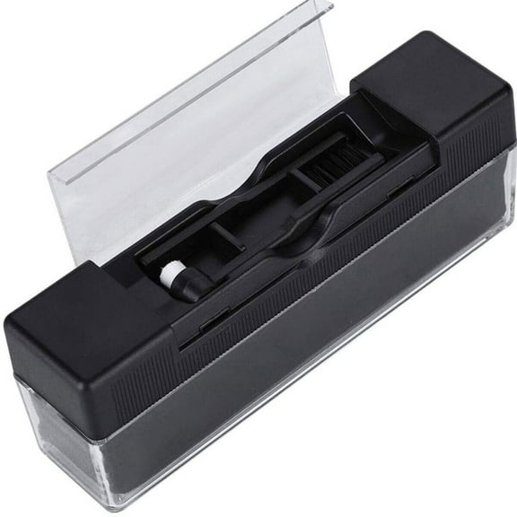 Cleaning Tools Velvet Black Anti-static Vinyl Record Cleaning Brush 2-In-1 Vinyl Record Player Cleaning Kit Plastic Velvet Record Brush BLACK