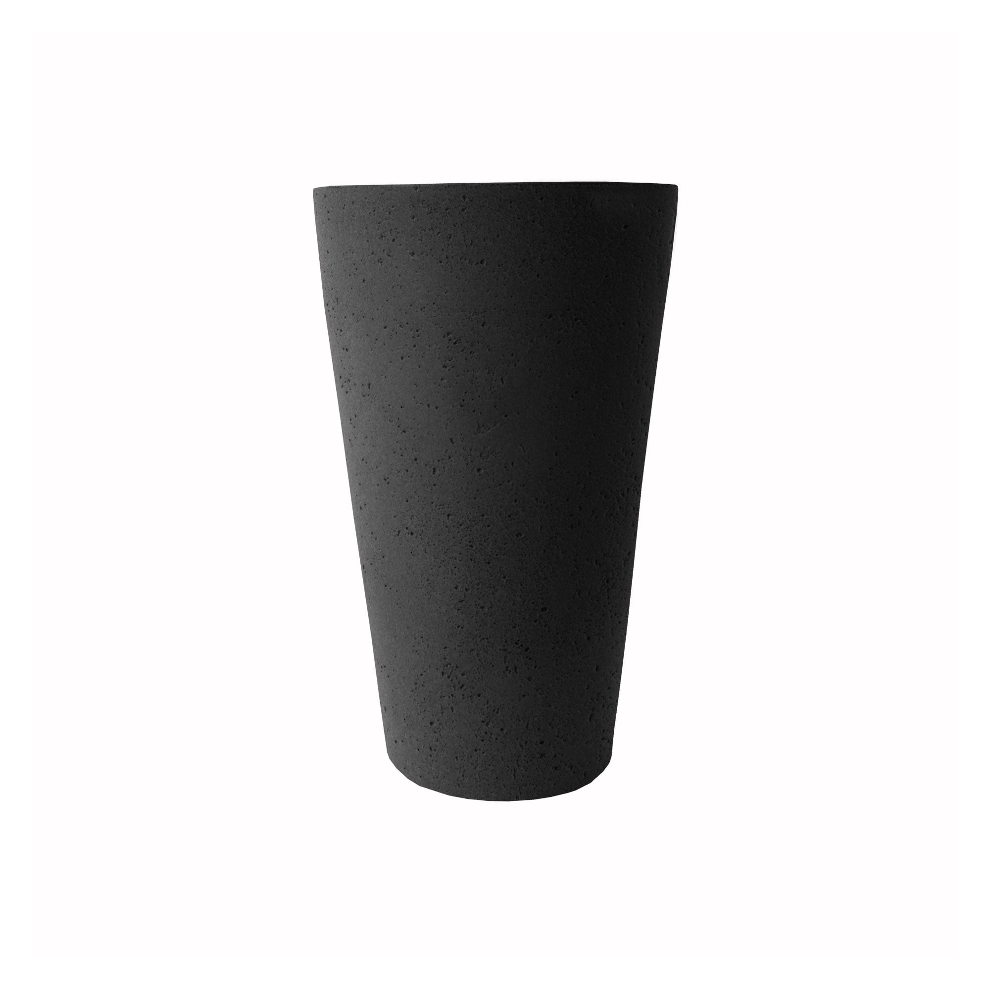 Algreen Crete 25" Self-Watering Planter, Tall, Black Resin