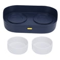 thumbnail image 3 of Cat And Dog Double Bowl, Removable Feeding Bowl Portable Anti Overturning Large Capacity  For Pet Blue, 3 of 8
