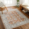 thumbnail image 2 of Lillian Charcoal/Rust 2' x 4' Machine Washable Area Rug, 2 of 2