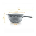 thumbnail image 2 of YBM Home Deep Plastic Colander for Washing and Draining Pasta, 9.75 inch - Gray 3 Pack, 2 of 8