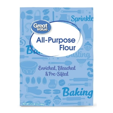 Great Value All-Purpose Enriched Flour, 25 lb Bag