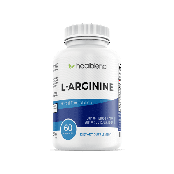 Healblend L Arginine Plus Supplements - Supports Blood Flow, Heart Health, Healthy Blood Circulation with L-Citrulline & Beta Alanine (AAKG & Citrulline Malate 2:1) - 60 Capsules