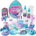 thumbnail image 2 of GirlZone Egg Surprise Mermaid Sparkle Slime Kit for Girls, 39-Piece to Make Glow in The Dark Slime, Christmas Crafts for Kids and Kids, 2 of 8