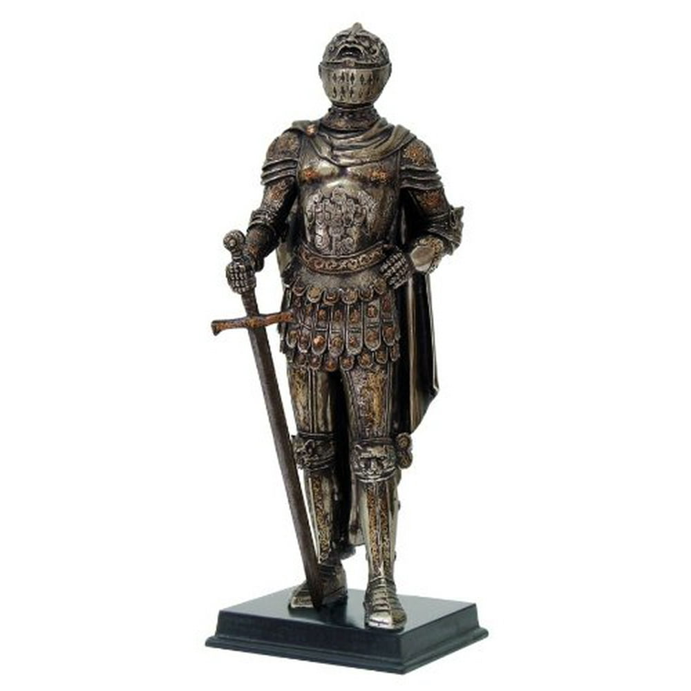 resin knight statue