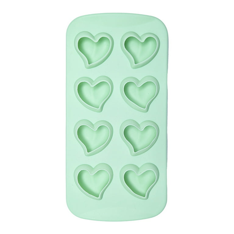 Manunclaims Heart Shaped Ice Cube Tray, Cute Silicone Ice Cube Tray Wax Melt Mold for Fun Heart Chocolate, Easy Release Ice Mold for Cocktails Whiskey Baby Food