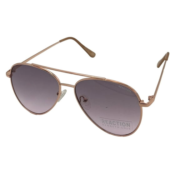 Kenneth Cole Reaction Mens Sunglass Gold Metal Aviator, Gradient Lens KC1386 28T
