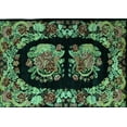 thumbnail image 1 of Ahgly Company Indoor Rectangle Medallion Turquoise Blue French Area Rugs, 3' x 5', 1 of 4