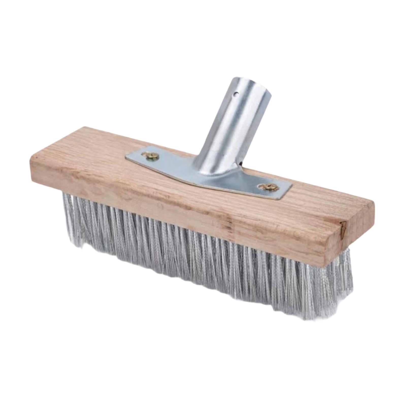 LOVIVER 20cm Stainless Steel Wire Broom Head Brush Replacement for Courtyards Sturdy