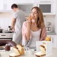 thumbnail image 7 of Bread Slicer,Adjustable Toast Slicer Toast Cutting Guide Folding Bread Toast Slicer(1PCS, White), 7 of 7