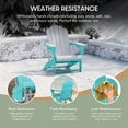 thumbnail image 3 of WestinTrends Highland Outdoor Patio HDPE Adirondack Chairs With Cup Holders (Set of 4), Pacific Blue, 3 of 10