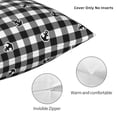 thumbnail image 4 of Rateoe Black Tartan Plaid Pattern Throw Pillow Cover Premium Pillow Stuffer Sham Square for Decorative Cushion Bed Couch Sofa(Pillow insert not included), 4 of 8